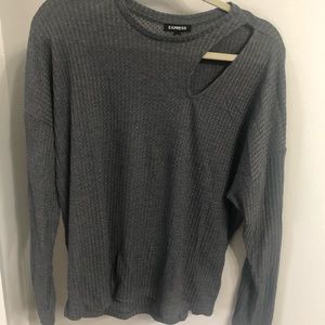 Express Thermal Asymmetric Cut Out Sweater